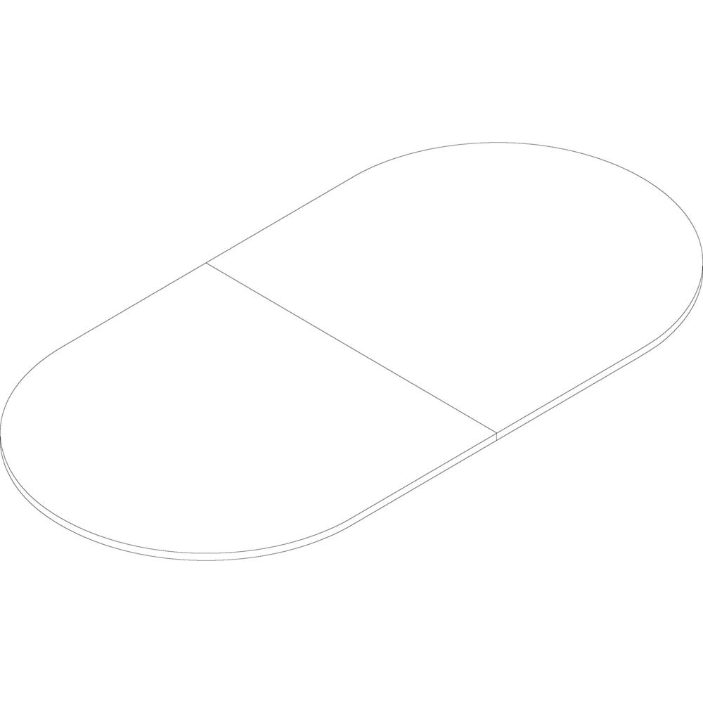 Lorell Essentials Oval Conference Tabletop - Oval Top x 48'' Table Top Width x 96'' Table Top Depth x 1.25'' Table Top Thickness - 1'' Height x 94.50'' Width x 47.25'' Depth - Assembly Required - Mahogany -