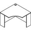 Lorell Essentials Series Corner Desk - 41.4'' x 41.4'' x 29.5'' - Finish: Laminate, Mahogany - Leveling Glide