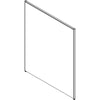Lorell Panel System Partition Fabric Panel - 48.8'' Width x 60'' Height - Steel Frame - Gray - 1 Each