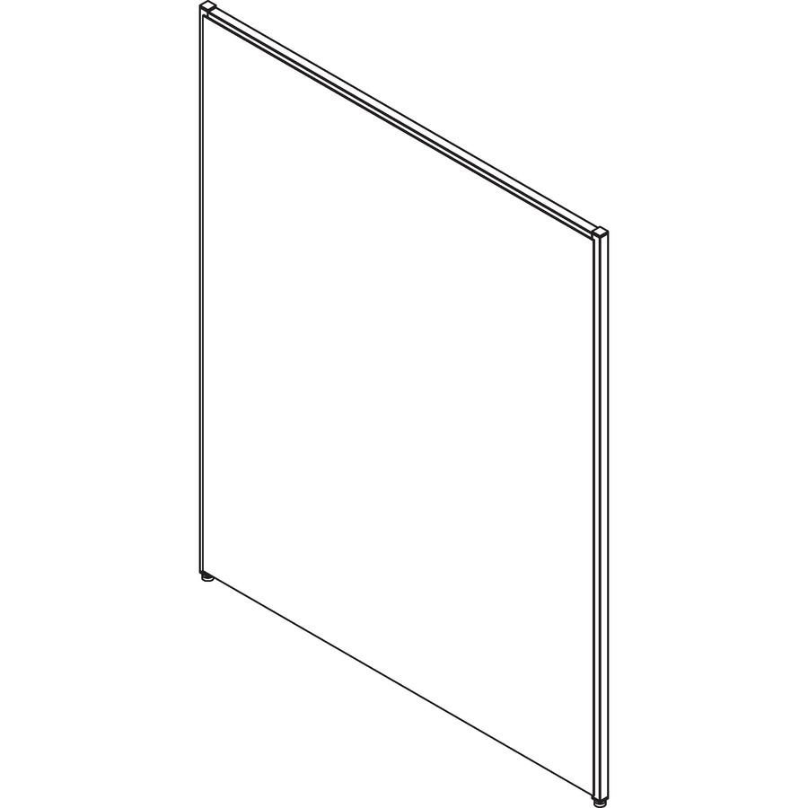 Lorell Panel System Partition Fabric Panel - 48.8'' Width x 60'' Height - Steel Frame - Gray - 1 Each