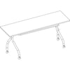 Lorell Flip Top Training Table - Rectangle Top - Four Leg Base - 4 Legs x 72'' Table Top Width x 23.50'' Table Top Depth - 29.50'' Height x 70.88'' Width x 23.63'' Depth - Assembly Required - Espresso, Bla