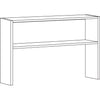 Lorell Fortress Modular Series Stack-on Hutch - 60'' - Material: Steel - Finish: Charcoal - Grommet, Cord Management