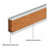 Lorell Cork Strip Bulletin Bars - 24'' Board Width - Cork Surface - Self-healing, Fade Resistant, Self-sealing - Anodized Aluminum Frame - 24 / Bundle