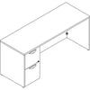 Lorell Prominence 2.0 Left-Pedestal Credenza - 66'' x 24''29'' , 1'' Top - 2 x File Drawer(s) - Single Pedestal on Left Side - Band Edge - Material: Particleboard - Finish: Thermofused Melamine (TFM)