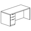Lorell Prominence 2.0 Left-Pedestal Desk - 1'' Top, 60'' x 30''29'' - 3 x File, Box Drawer(s) - Single Pedestal on Left Side - Band Edge - Material: Particleboard - Finish: Mahogany Laminate, Thermofused