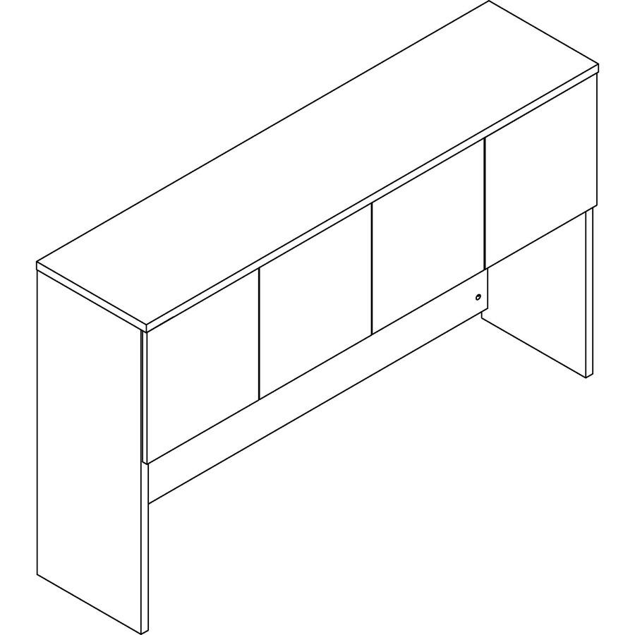 Lorell Prominence 2.0 Hutch - 66'' x 16''39'' - 4 Door(s) - Material: Particleboard - Finish: Laminate