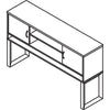 Lorell Relevance Series Freestanding Hutch - 59'' x 15''36'' - 3 Shelve(s) - Finish: Walnut Laminate