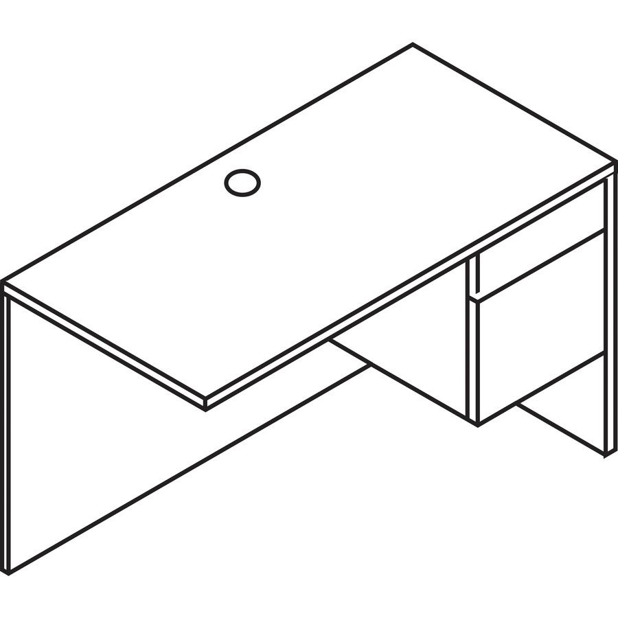 HON 10500 H10515R Return - 48'' - 2 x Box, File Drawer(s) - Finish: Sterling Ash