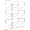 Safco 9-Pocket Magazine/Literature Display Rack - 9 Pocket(s) - 36.88'' Height x 30'' Width x 2'' Depth - Break Resistant - Clear - Plastic - 1 Each