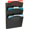 Safco Triple Letter-Size Steel Wall Pockets - 3 Pocket(s) - 18'' Height x 12'' Width x 3.50'' Depth - Mar Resistant, Durable, Sturdy - Powder Coated - Black - Steel - 1 Each