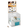 Safco Customizable Locking Acrylic Collection Box - 5.75'' x 0.50'' - 21'' Height x 9.3'' Width x 9.3'' Depth - Lockable - Clear - Acrylic - 1 Each