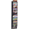 Safco 10-pocket Onyx Mesh Literature Rack - 10 Pocket(s) - 50.75'' Height x 10.25'' Width x 3.50'' Depth - Wall Mountable - Powder Coated - Black - Steel - 1 Each