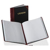 Boorum & Pease 150-page Record Ruled Log Book - 150 Sheet(s) - Thread Sewn - White - Black, Red Cover - 1 Each