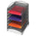 Safco 6-Compartment Mesh Desktop Organizer - 6 Compartment(s) - Compartment Size 1.75'' x 9.50'' x 12.25'' - 15.3'' Height x 10.3'' Width x 12.8'' DepthDesktop - Stackable - Powder Coated - Black - Steel -