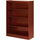 Lorell Panel End Hardwood Veneer Bookcase - 36'' x 12'' x 0.8'' x 48'' - 4 Shelve(s) - 3 Adjustable Shelf(ves) - Material: Veneer - Finish: Cherry