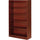 Lorell Panel End Hardwood Veneer Bookcase - 36'' x 12'' x 0.8'' x 60'' - 5 Shelve(s) - 4 Adjustable Shelf(ves) - Material: Veneer - Finish: Cherry
