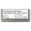 DURABLE CLICK SIGN with Cubicle Panel Pins - 2-1/8'' x 5-7/8'' - 2 Pins - Anti-glare - Acrylic, Aluminum - Updateable - Graphite - 1 Pack - Durable