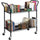 Safco Double Sided Wire Book Cart - 4 Shelf - 200 lb Capacity - 4 Casters - 3'' Caster Size - Steel - 34'' Width x 19.3'' Depth x 40.5'' Height - Black