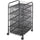 Safco Onyx Double Mesh Mobile File Cart - 2 Shelf - 4 Drawer - 4 Casters - 1.50'' Caster Size - x 15.8'' Width x 17'' Depth x 27'' Height - Black Steel Frame - Black - 1 Each