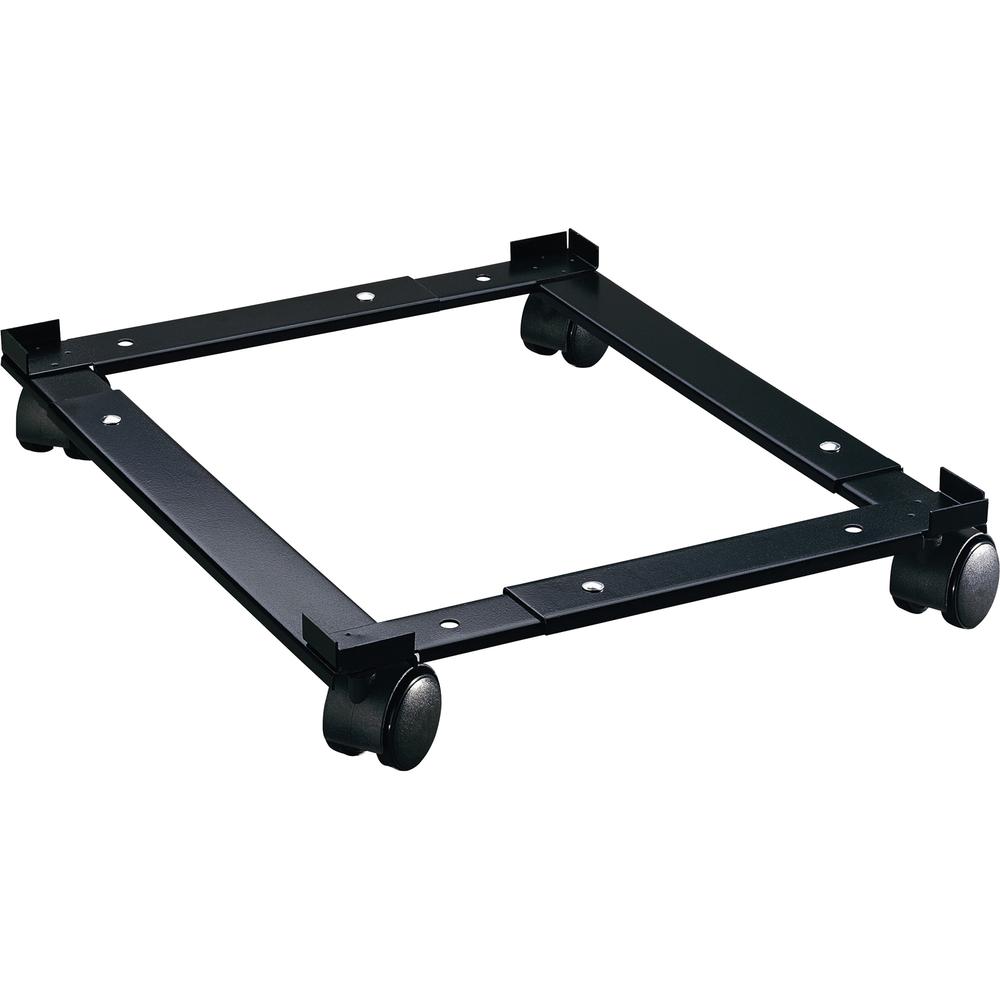 Lorell Commercial-Grade File Caddy - 400 lb Capacity - 4 Casters - Steel - x 16.6'' Width x 11.4'' Depth x 4'' Height - Black - 1 Each