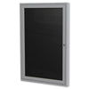 Ghent Aluminum Frame Enclosed Indoor Letterboard - 36'' Height x 24'' Width - Shatter Resistant, Lock, Weather Resistant, Durable - Aluminum Frame - 1 Each