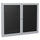 Ghent Aluminum Frame Enclosed Indoor Letterboard - 36'' Height x 48'' Width - Shatter Resistant, Lock, Weather Resistant, Durable - Aluminum Frame - 1 Each