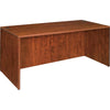 Lorell Essentials Series Rectangular Desk Shell - 59'' x 29.5'' x 29.5'' - Finish: Cherry, Laminate - Grommet