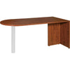 Lorell Essentials Peninsula Desk Box 1/2 - 30'' x 66'' x 29.5'' - Finish: Cherry, Laminate