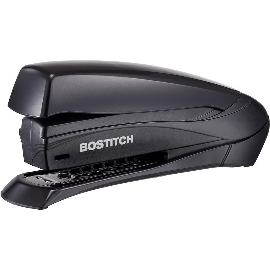Bostitch Inspire 20 Spring-Powered Premium Desktop Stapler - Staples Upto 20 Sheet - Holds Upto 210 Staple - Full Strip - Staple Size: 0.25'' - Black - Rubber - 1 Each