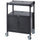 Safco Steel Adjustable AV Carts - Up to 20'' Screen Support - 120 lb Load Capacity - 3 x Shelf(ves) - 42'' Height x 26.8'' Width x 20.5'' Depth - Floor Stand - Powder Coated - Steel - Black