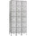 Safco Six-Tier Two-tone 3 Column Locker with Legs - 36'' x 18'' x 78'' - 3 x Shelf(ves) - Recessed Locking Handle - Gray - Steel