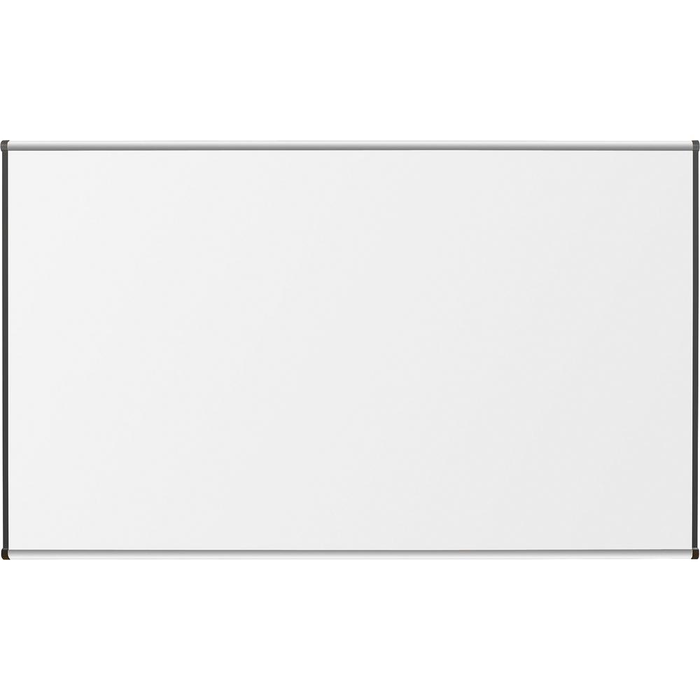 Lorell Dry-Erase Marker Board - 48'' (4 ft) Width x 36'' (3 ft) Height - Porcelain Enameled Steel Surface - Satin Aluminum Frame - Magnetic - Ghost Resistant - 1 Each