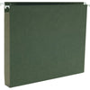 Business Source 1/5 Tab Cut Letter Recycled Hanging Folder - 8 1/2'' x 11'' - Capacity1'' Expansion - Standard Green - 10% Recycled - 25 / Box