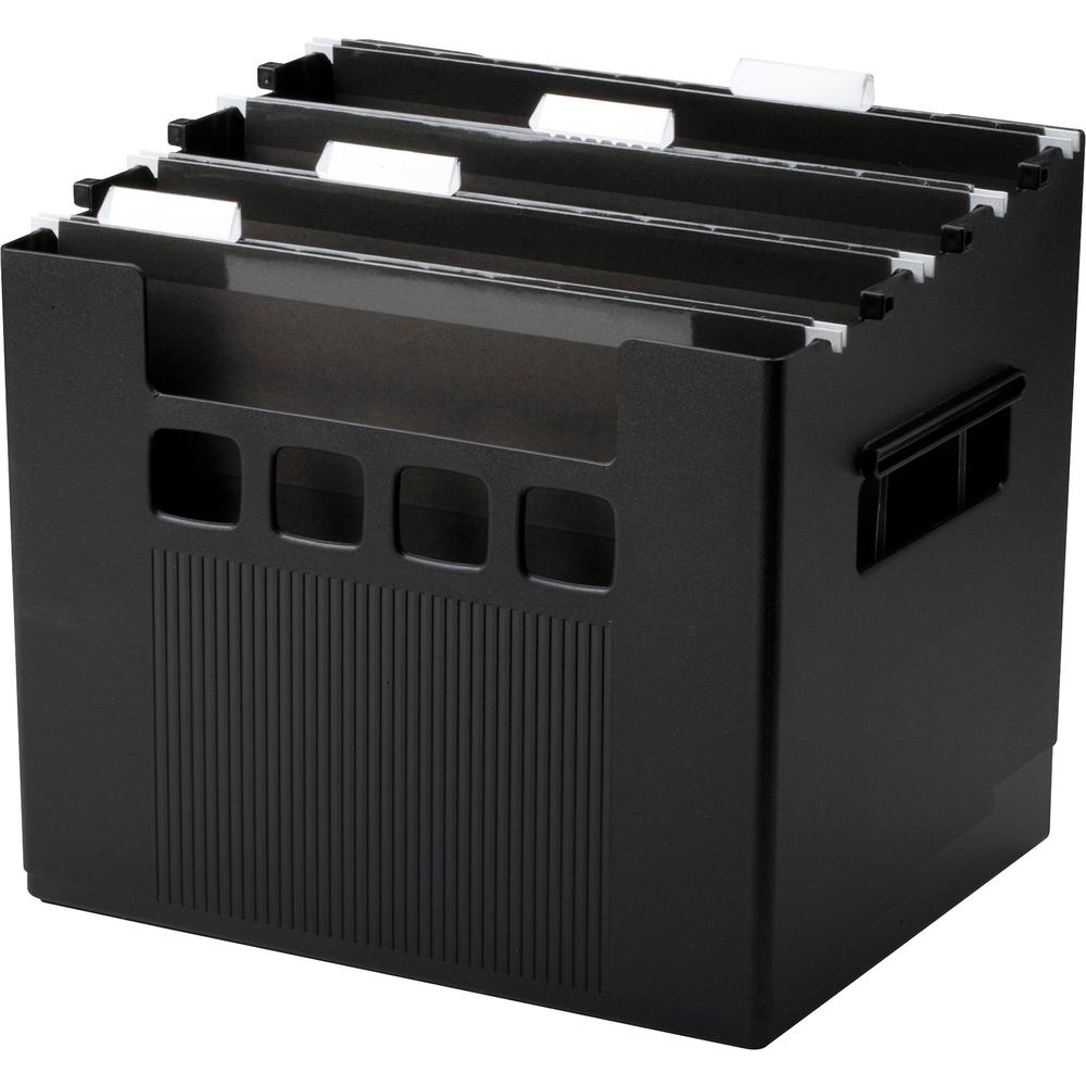 Pendaflex SuperDecoFlex Desktop Files - External Dimensions: 12.8'' Width x 10'' Depth x 11''Height - Media Size Supported: Letter - Plastic - Black - For Hanging Folder - 1 Each