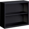 Lorell Fortress Series Bookcase - 34.5'' x 13'' x 30'' - 2 x Shelf(ves) - Black - Powder Coated - Steel - Recycled