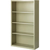 Lorell Fortress Series Bookcase - 34.5'' x 13'' x 60'' - 4 x Shelf(ves) - Putty - Powder Coated - Steel - Recycled