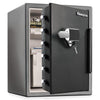 Fire-Safe Digital Alarm Water/Fire-resistant Safe - Fire Proof - Overall Size 23.8'' x 18.6'' x 19.3'' - Gunmetal Black