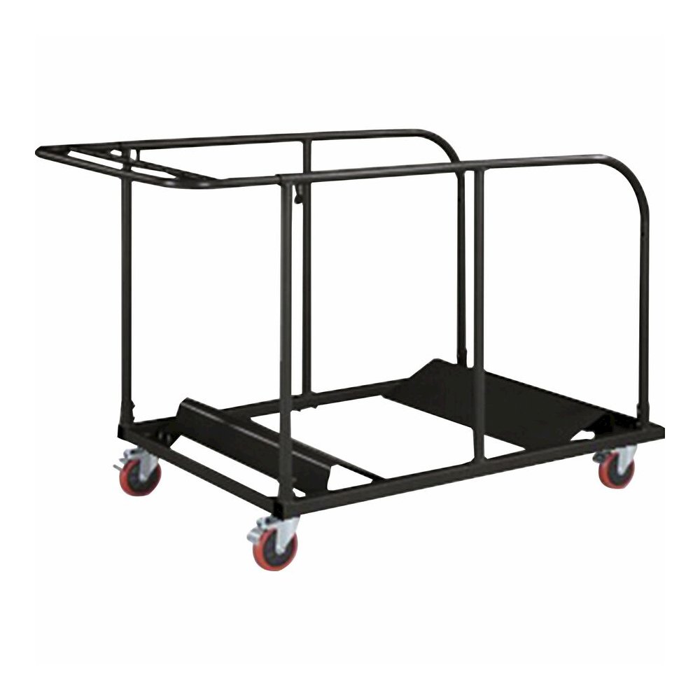 Lorell Round Planet Table Trolley Cart - Steel - 52'' Width x 32.75'' Depth x 40.16'' Height - Charcoal - For 16 Devices - 1 Each