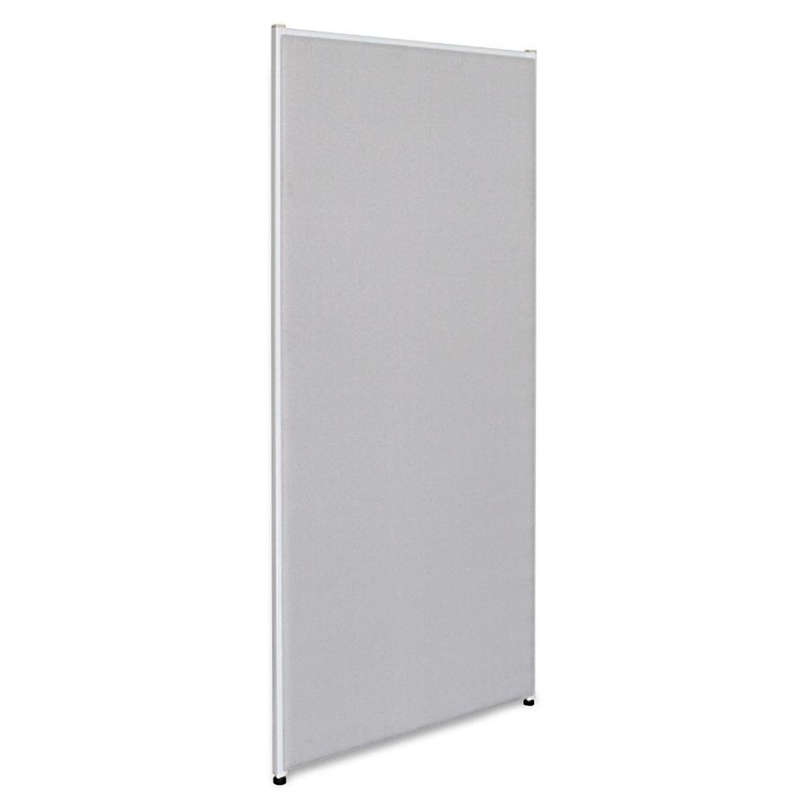 Lorell Panel System Partition Fabric Panel - 30.5'' Width x 71'' Height - Steel Frame - Gray - 1 Each