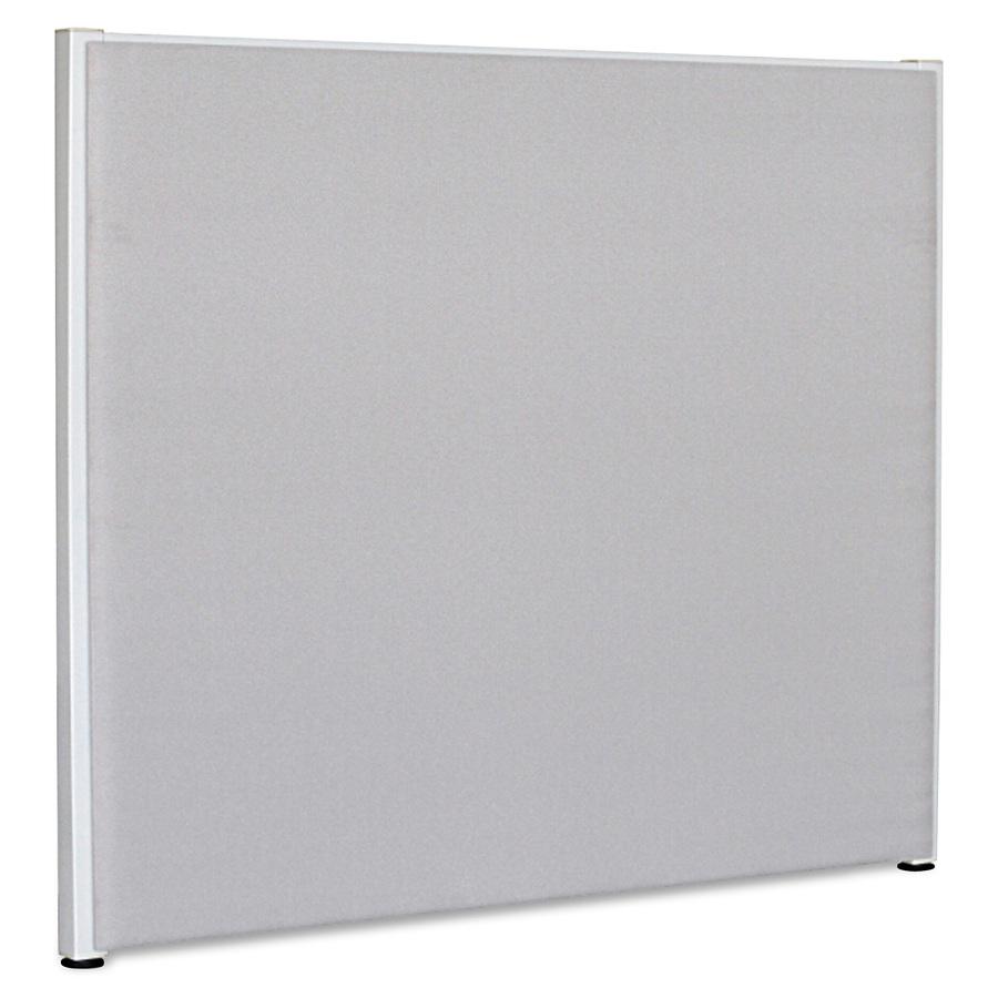 Lorell Panel System Partition Fabric Panel - 72.5'' Width x 60'' Height - Steel Frame - Gray - 1 Each