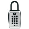 Master Lock Portable Key Safe - Push Button Lock - Weather Resistant, Scratch Resistant - for Door - Overall Size 7.2'' x 5.3'' x 2.2'' - Black, Silver - Metal, Vinyl