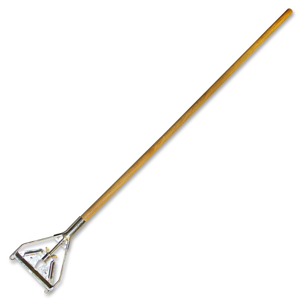 Genuine Joe Quick Change Mop Handle - Natural - Wood - 1 Each
