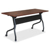 Lorell Flip Top Training Table - Rectangle Top - Four Leg Base - 4 Legs x 60'' Table Top Width x 23.60'' Table Top Depth - 29.50'' Height x 59'' Width x 23.63'' Depth - Assembly Required - Cherry - Melamin