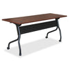 Lorell Flip Top Training Table - Rectangle Top - Four Leg Base - 4 Legs x 72'' Table Top Width x 23.60'' Table Top Depth - 29.50'' Height x 28.70'' Width x 23.63'' Depth - Assembly Required - Cherry - Mela