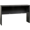 Lorell Fortress Modular Series Stack-on Hutch - 60'' - Material: Steel - Finish: Charcoal - Grommet, Cord Management