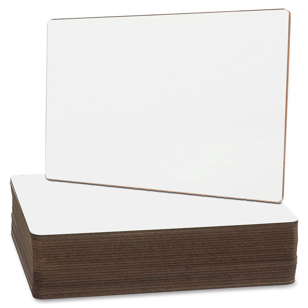 Flipside Unframed Dry Erase Lap Board Class Pack - 9'' (0.8 ft) Width x 12'' (1 ft) Height - White Surface - Rectangle - 24 / Pack