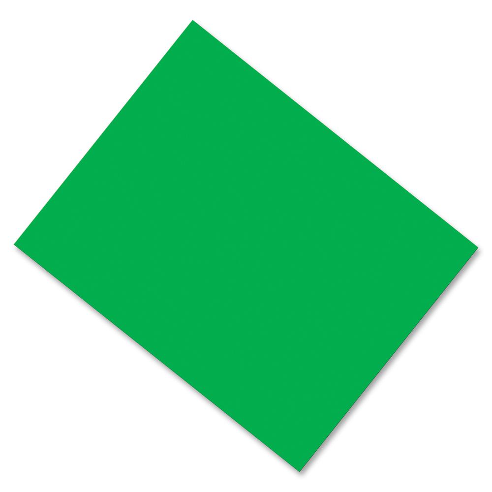 Pacon Coated Poster Board - 28'' x 22'' - 25 / Carton - Green - Card Stock