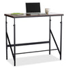 Safco Laminate Tabletop Standing-Height Desk - For - Table TopMelamine Laminate Rectangle, Walnut Top - Powder Coated Base - Adjustable Height - 38'' to 50'' Adjustment x 48'' Table Top Width x 24'' Table