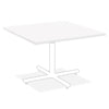 Lorell Hospitality Collection Tabletop - High Pressure Laminate (HPL) Square, White Top - 36'' Table Top Width x 36'' Table Top Depth x 1'' Table Top Thickness - Assembly Required - Thermofused Laminate