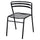 Safco Multipurpose Stacking Metal Chairs - Slate Seat - Slate Back - Black Tubular Steel Frame - Low Back - Four-legged Base - Metal - 2 / Carton
